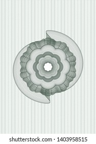 Green abstract rosette. Vector Illustration. Detailed.