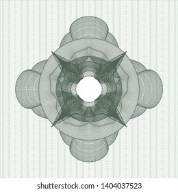 Green abstract rosette. Vector Illustration. Detailed.