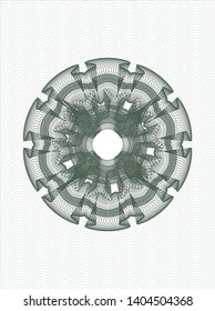 Green abstract rosette. Vector Illustration. Detailed.
