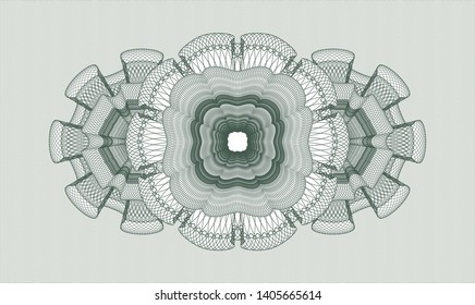 Green abstract rosette. Vector Illustration. Detailed.