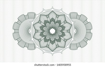 Green abstract rosette. Vector Illustration. Detailed.