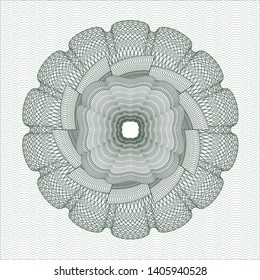 Green abstract rosette. Vector Illustration. Detailed.