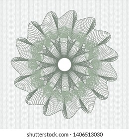 Green abstract rosette. Vector Illustration. Detailed.