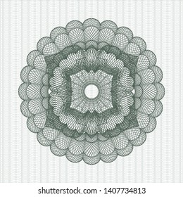 Green abstract rosette. Vector Illustration. Detailed.