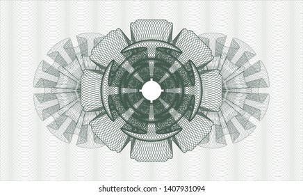 Green abstract rosette. Vector Illustration. Detailed.