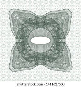 Green abstract rosette. Vector Illustration. Detailed.