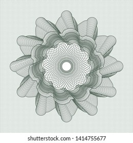 Green abstract rosette. Vector Illustration. Detailed.