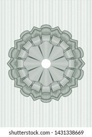 Green abstract rosette. Vector Illustration. Detailed.