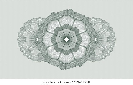 Green abstract rosette. Vector Illustration. Detailed.