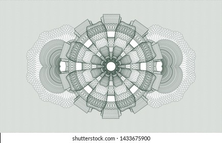 Green abstract rosette. Vector Illustration. Detailed.