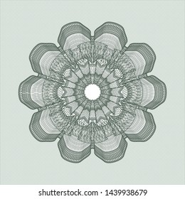 Green abstract rosette. Vector Illustration. Detailed.