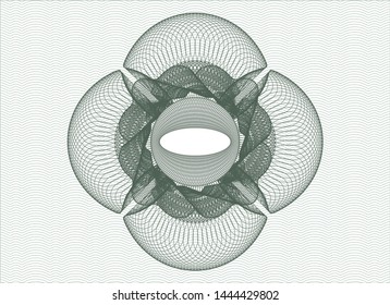 Green abstract rosette. Vector Illustration. Detailed.