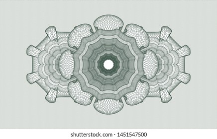 Green abstract rosette. Vector Illustration. Detailed.