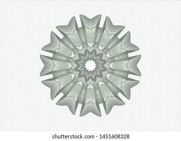 Green abstract rosette. Vector Illustration. Detailed.