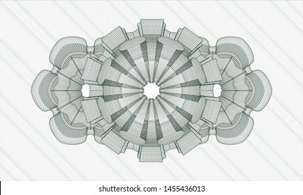 Green abstract rosette. Vector Illustration. Detailed.