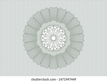 Green abstract rosette. Vector Illustration. Detailed.