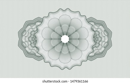 Green abstract rosette. Vector Illustration. Detailed.