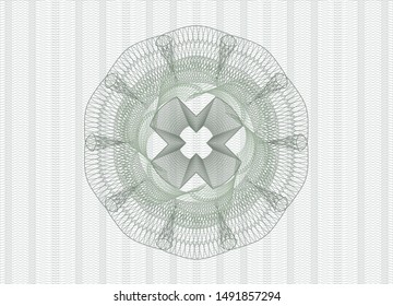 Green abstract rosette. Vector Illustration. Detailed.