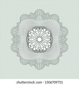 Green abstract rosette. Vector Illustration. Detailed.