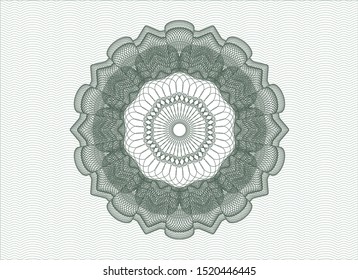 Green abstract rosette. Vector Illustration. Detailed.