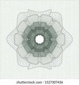 Green abstract rosette. Vector Illustration. Detailed.