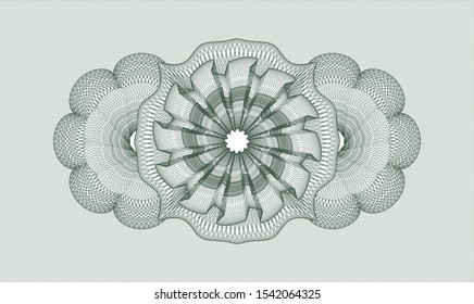 Green abstract rosette. Vector Illustration. Detailed.