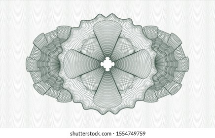 Green abstract rosette. Vector Illustration. Detailed.