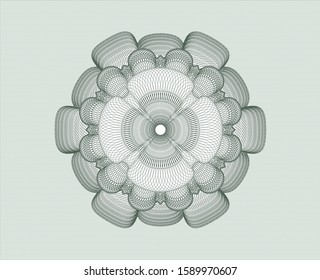 Green abstract rosette. Vector Illustration. Detailed.