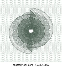 Green abstract rosette. Vector Illustration. Detailed.