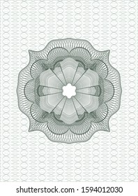 Green abstract rosette. Vector Illustration. Detailed.