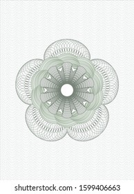 Green abstract rosette. Vector Illustration. Detailed.