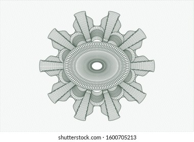 Green abstract rosette. Vector Illustration. Detailed.