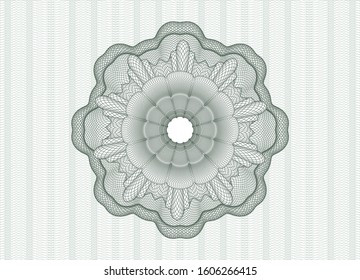Green abstract rosette. Vector Illustration. Detailed.