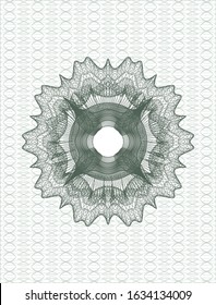 Green abstract rosette. Vector Illustration. Detailed.