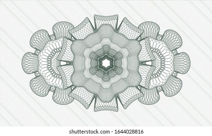 Green abstract rosette. Vector Illustration. Detailed.
