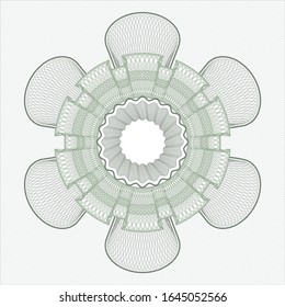 Green abstract rosette. Vector Illustration. Detailed.