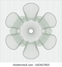 Grüne abstrakte Rosette. Vektorillustration Illustration. Detaillierte Angaben.
