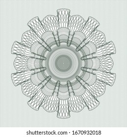 Green abstract rosette. Vector Illustration. Detailed.
