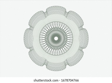 Rosette abstracto verde. Ilustración vectorial. Detallado.