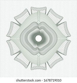 Green abstract rosette. Vector Illustration. Detailed.