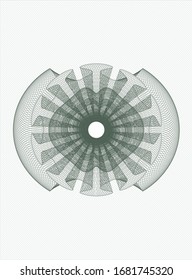 Rosette abstracto verde. Ilustración vectorial. Detallado.