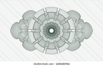 Rosette abstracto verde. Ilustración vectorial. Detallado.