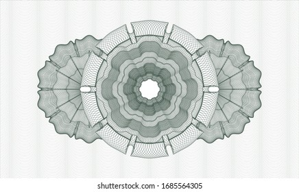 Green abstract rosette. Vector Illustration. Detailed.