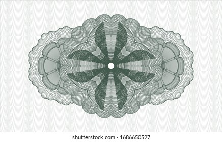 Green abstract rosette. Vector Illustration. Detailed.