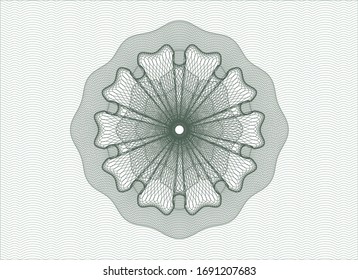 Green abstract rosette. Vector Illustration. Detailed.