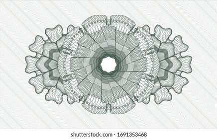 Green abstract rosette. Vector Illustration. Detailed.