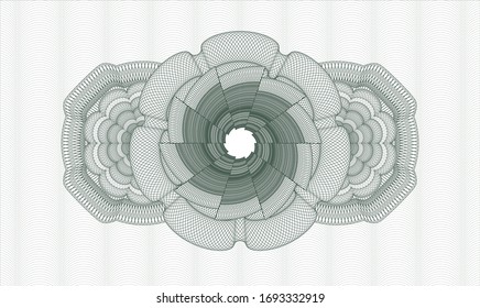 Green abstract rosette. Vector Illustration. Detailed.