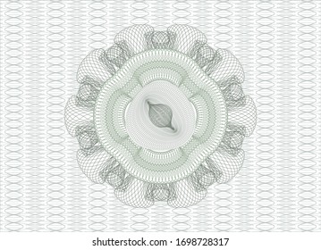 Green abstract rosette. Vector Illustration. Detailed.