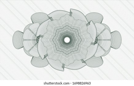 Green abstract rosette. Vector Illustration. Detailed.