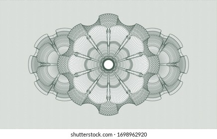 Green abstract rosette. Vector Illustration. Detailed.